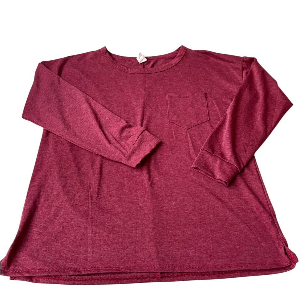 Sew In Love Deep Red Knit Top